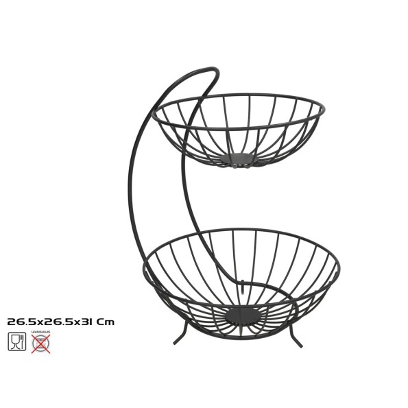 FRUTERO DOS PISOS LUANCO 26.5X26.5X31CM