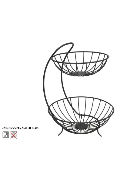 FRUTERO DOS PISOS LUANCO 26.5X26.5X31CM