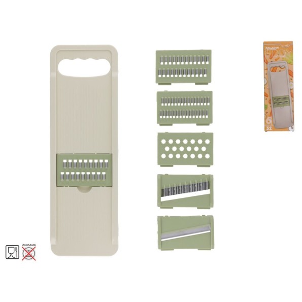 RALLADOR VERDURAS C/6 CUCHILLAS EDDY 32CM VERDE