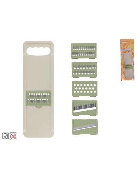 RALLADOR VERDURAS C/6 CUCHILLAS EDDY 32CM VERDE