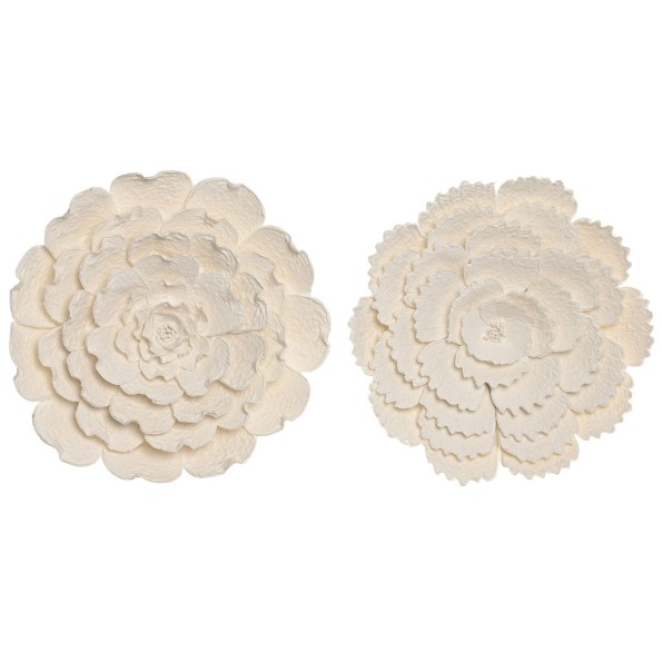 DECORACION PARED PAPEL MACHE 46X7X46 FLOR 2 SURT.