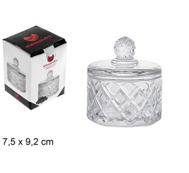 BOMBONERA CRISTAL DIAMANTE 7,5X9,2 CM