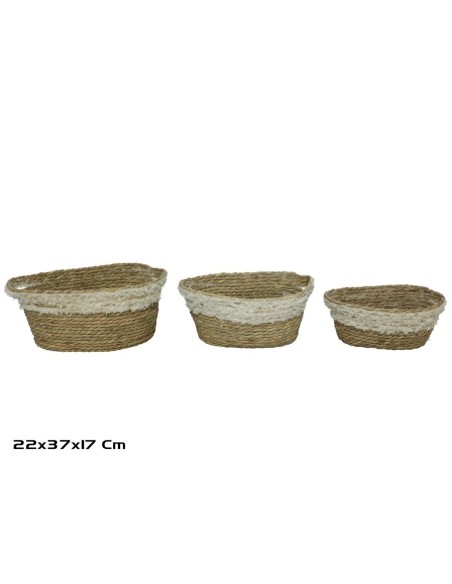 CESTA X3 NATURAL 37X22X15/17CM  LULA