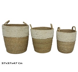 CESTA X3 NATURAL 37X37X39/47CM  LULA