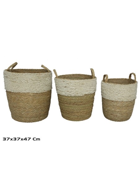 CESTA X3 NATURAL 37X37X39/47CM  LULA