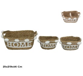 CESTA X3 NATURAL 29X21X12/14CM  DESIRE