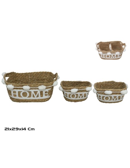 CESTA X3 NATURAL 29X21X12/14CM  DESIRE