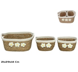 CESTA X3 NATURAL 29X21X12/14CM  CAMPO