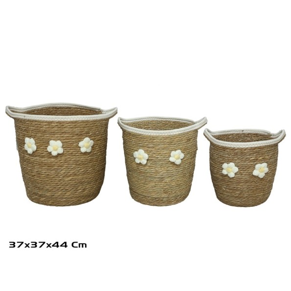 CESTA X3 NATURAL 37X37X39/44CM  CAMPO