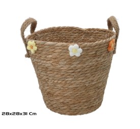 CESTA REDONDA CON ASAS 28X28X25/31CM LAURA
