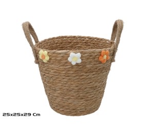 CESTA REDONDA CON ASAS 25X25X23/29CM LAURA