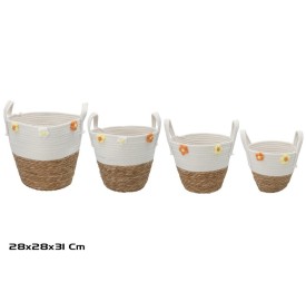 CESTA X4 REDONDA CON ASAS 28X28X25/31CM ELOISA
