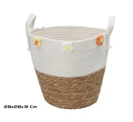 CESTA REDONDA CON ASAS 28X28X25/31CM ELOISA