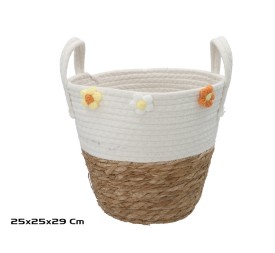 CESTA REDONDA CON ASAS 25X25X23/29CM ELOISA