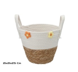 CESTA REDONDA CON ASAS 21X21X19/25CM ELOISA