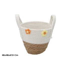 CESTA REDONDA CON ASAS 18X18X17/23CM ELOISA