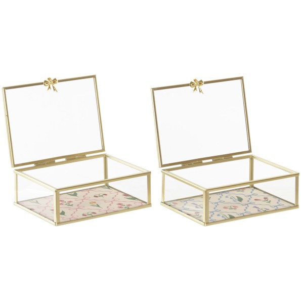 JOYERO METAL CRISTAL 14X10X5 2 SURT.