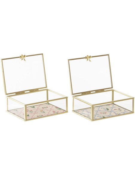 JOYERO METAL CRISTAL 14X10X5 2 SURT.