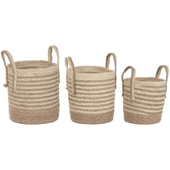 CESTA SET 3 FIBRA 28X28X32 NATURAL