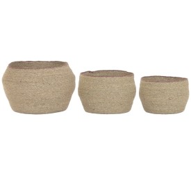 MACETERO SET 3 FIBRA 32X32X22 NATURAL