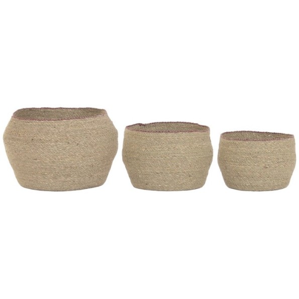 MACETERO SET 3 FIBRA 32X32X22 NATURAL