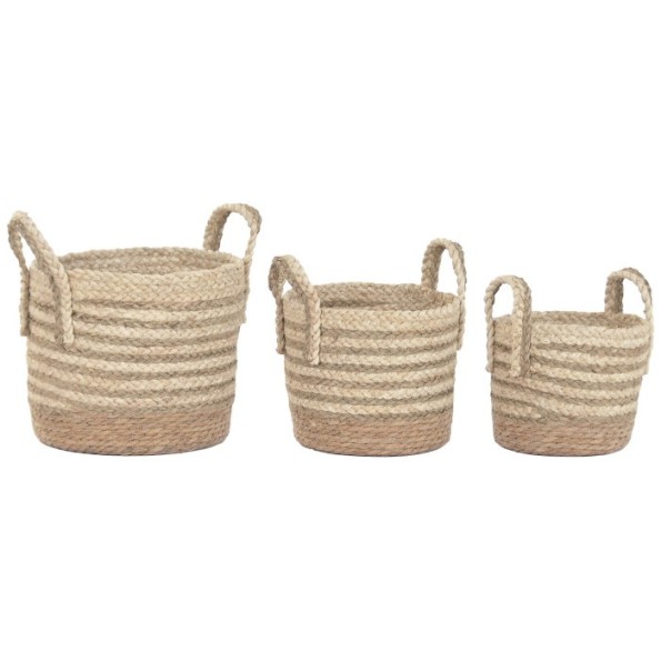 CESTA SET 3 FIBRA 30X30X32 NATURAL