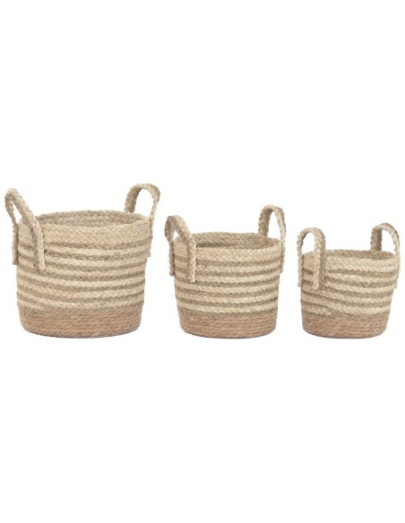 CESTA SET 3 FIBRA 30X30X32 NATURAL
