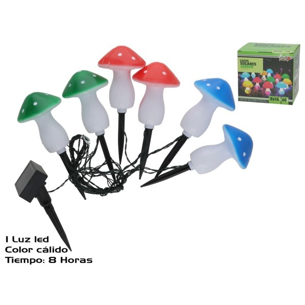 LUCES SOLARES 6 SETAS JARDIN 8,2X16,5CM