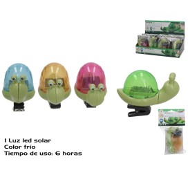 LUZ SOLAR LED FRIA C/CLIP CARACOL 6H 10X5.5X8CM 3