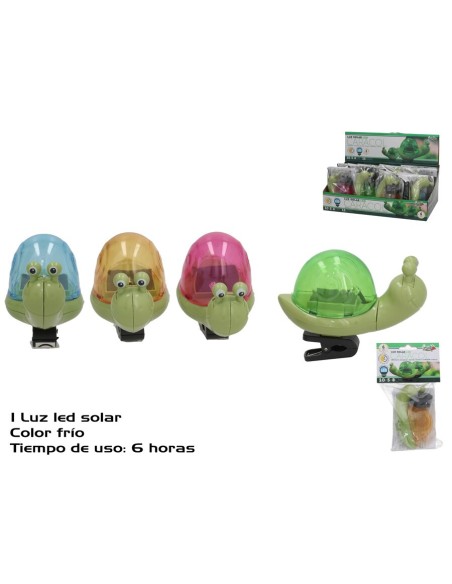 LUZ SOLAR LED FRIA C/CLIP CARACOL 6H 10X5.5X8CM 3