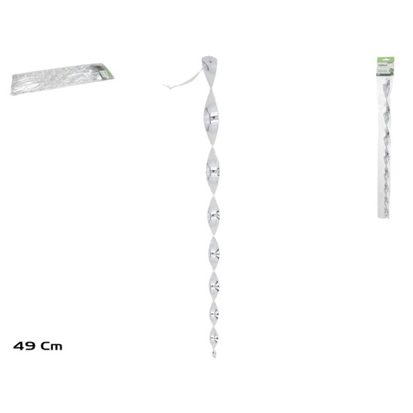 VARILLA REFLECTANTE 49CM  PLATA CARLA