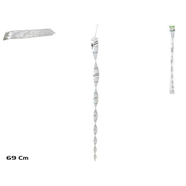 VARILLA REFLECTANTE 69CM  PLATA CARLA