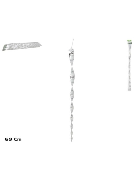 VARILLA REFLECTANTE 69CM  PLATA CARLA