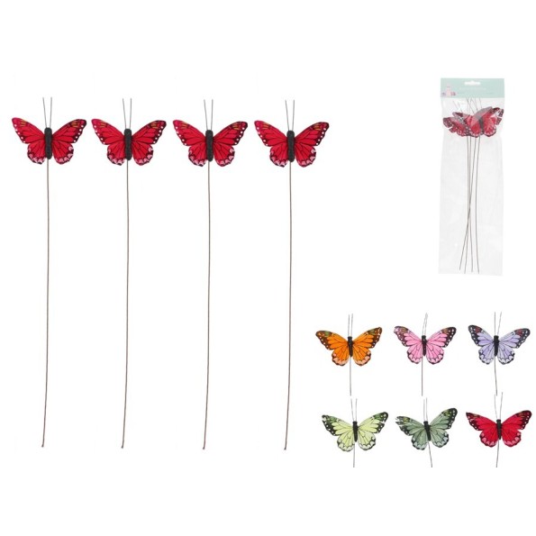 PICK MARIPOSA X4 ROSALIN 34,5X9X1,5CM