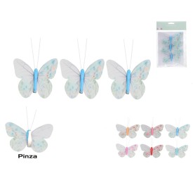MARIPOSAS X3 C/CLIP CANDELA 12X7X1,5CM