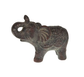 ELEPHANT TERRACOTTA 26x11.5x20.5CM DARK GREY
