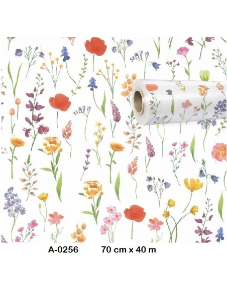 BOBINA POLIPROPILENO PADRO FLORAL 70CMX40M (PERLATO)