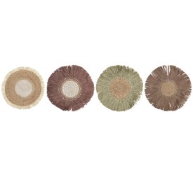 DECORACION PARED RAFIA YUTE 44X1X44 4 SURT.