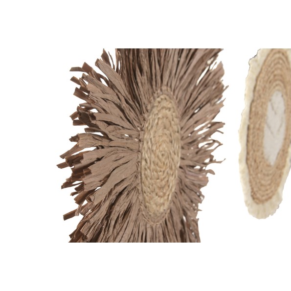 DECORACION PARED RAFIA YUTE 44X1X44 4 SURT.