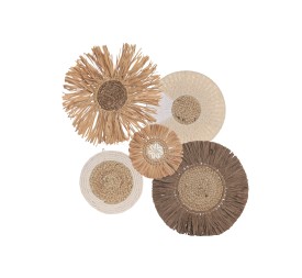 DECORACION PARED SET 5 RAFIA YUTE 31X1,5X31