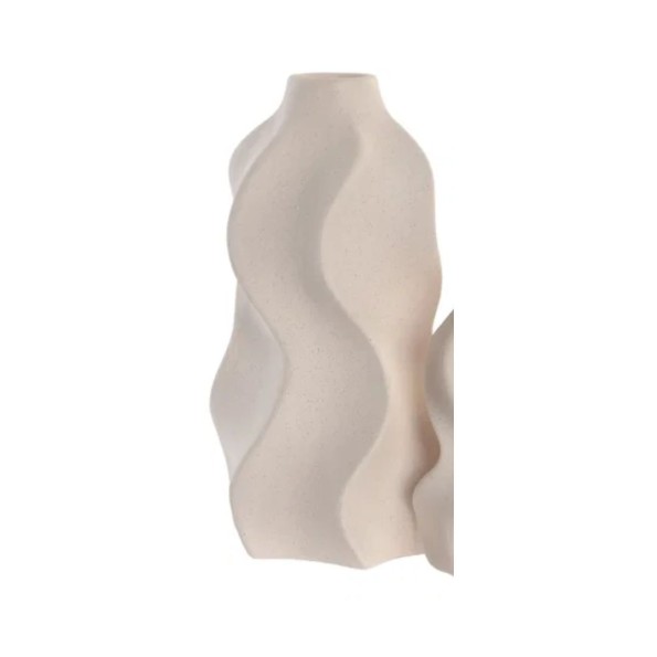 JARRON GRES 15X15X27 RUGOSO BLANCO