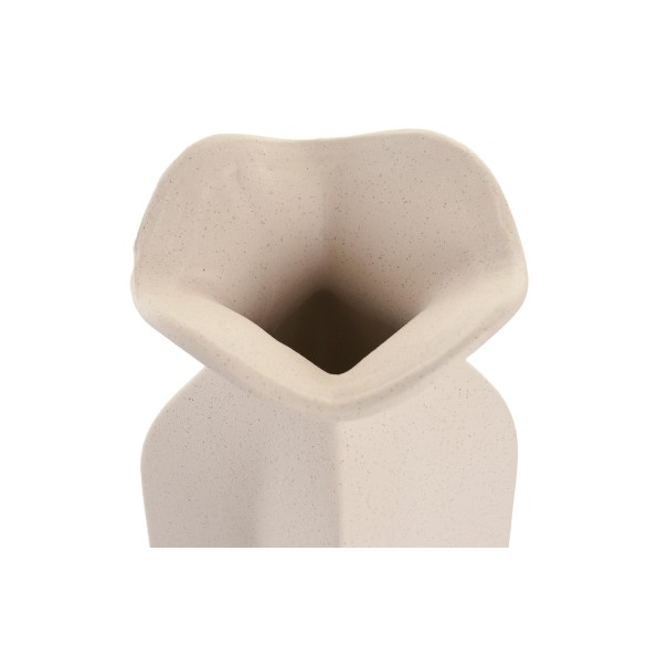 JARRON GRES 13X13X28 RUGOSO BLANCO