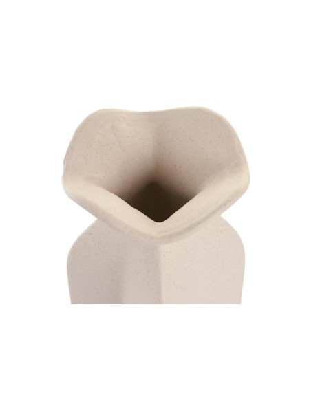 JARRON GRES 13X13X28 RUGOSO BLANCO