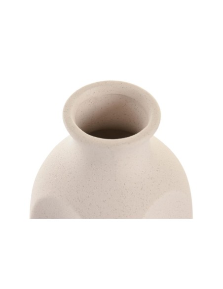 JARRON GRES 11X11X28 RUGOSO BLANCO