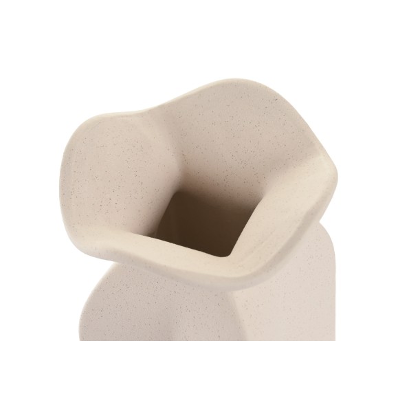 JARRON GRES 12X12X18 RUGOSO BLANCO