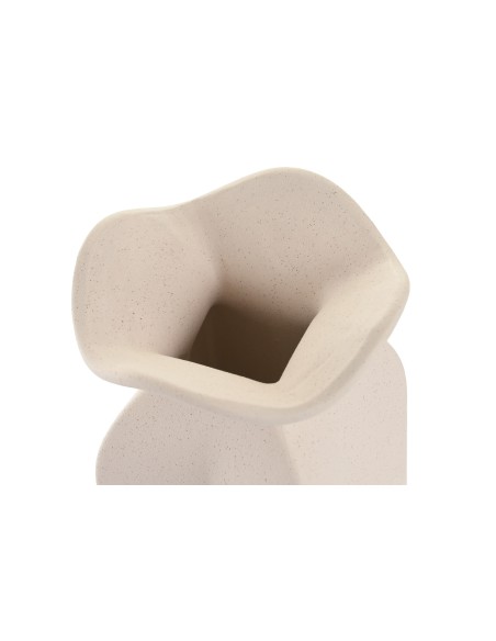 JARRON GRES 12X12X18 RUGOSO BLANCO