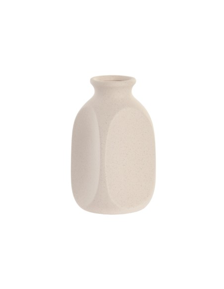 JARRON GRES 10X10X18 RUGOSO BLANCO (4207)