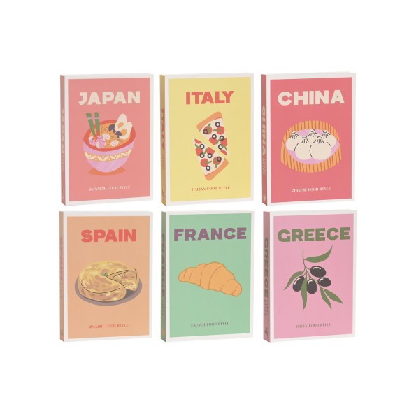 CAJA LIBRO CARTON 18X3,7X25 CIUDADES 6 SURT.