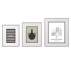 MARCO FOTO SET 3 PS CRISTAL 28X1,4X33 BLANCO
