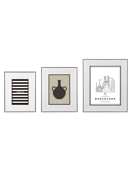 MARCO FOTO SET 3 PS CRISTAL 28X1,4X33 BLANCO